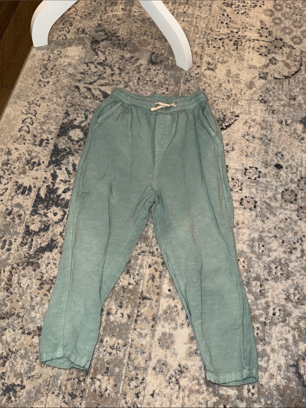 Zara Kids Sage Green Drawstring Jogger Pants